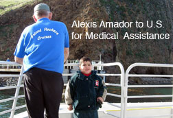 Alexis to U.S. for medical assistance